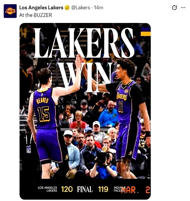 詹姆斯绝杀惊险救主,湖人胜出取得好局 詹姆斯绝杀惊险救主,湖人胜出取得好局